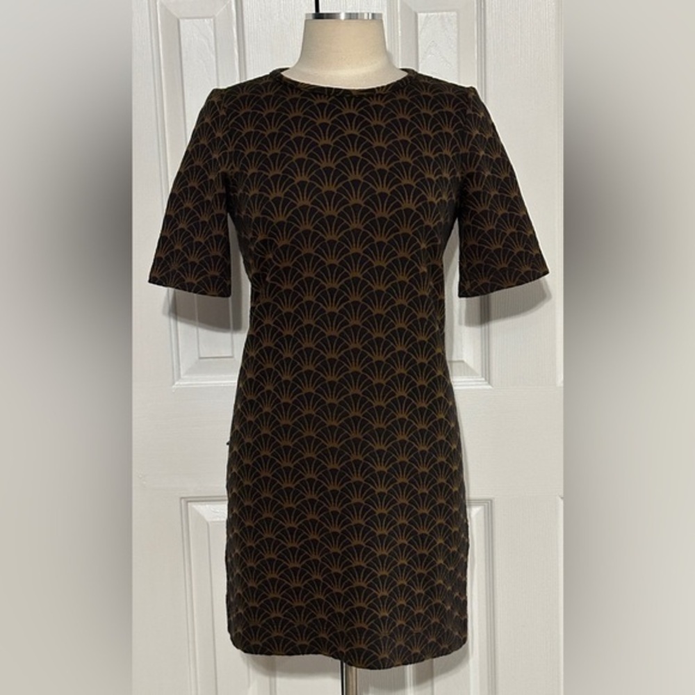 Ann Taylor LOFT Art Deco Jacquard Shift Dress – Size Small